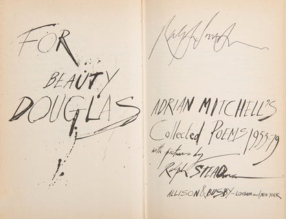 A fascinating first edition of Mitchel's poetry coupled with illustrations by Ralph Steadman, signed by the illustrator.