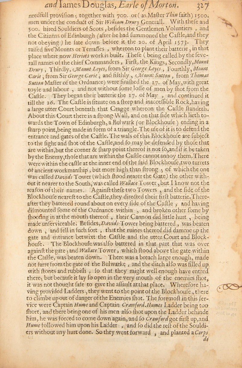 A rare survival from the library of Adam Smith, being the first edition of David Hume of Godscroft's History of the Houses of Douglas and Angus