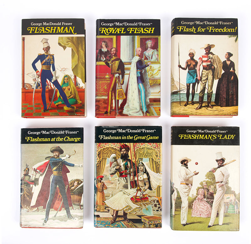 George MacDonald Fraser is best known for this'Flashman series of historical novels, purportedly being the memoirs of the fictional protagonist General Sir Harry Paget<br /><br />george macdonald fraser flashman novels