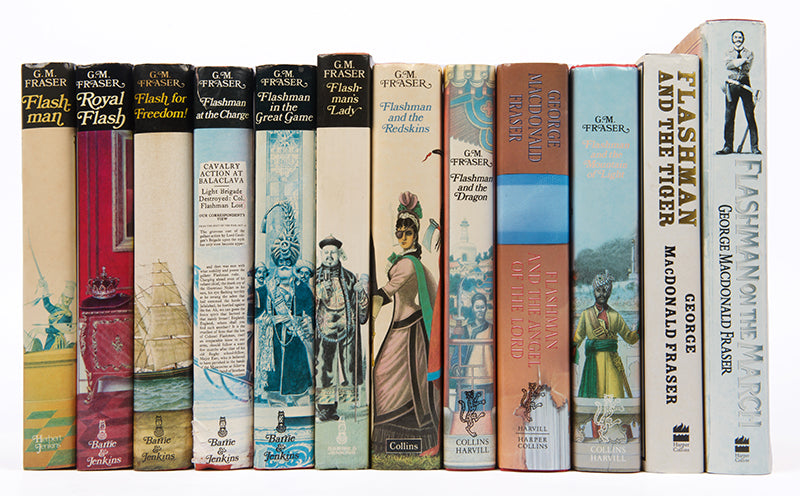 George MacDonald Fraser is best known for this'Flashman series of historical novels, purportedly being the memoirs of the fictional protagonist General Sir Harry Paget<br /><br />george macdonald fraser flashman novels