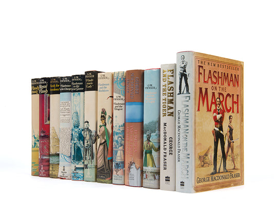 George MacDonald Fraser is best known for this'Flashman series of historical novels, purportedly being the memoirs of the fictional protagonist General Sir Harry Paget<br /><br />george macdonald fraser flashman novels