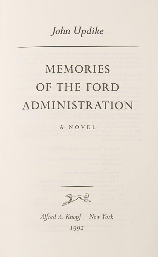 Superb set of first editions by John Updike, each inscribed by the author to his former student, Nicholas Delbanco.