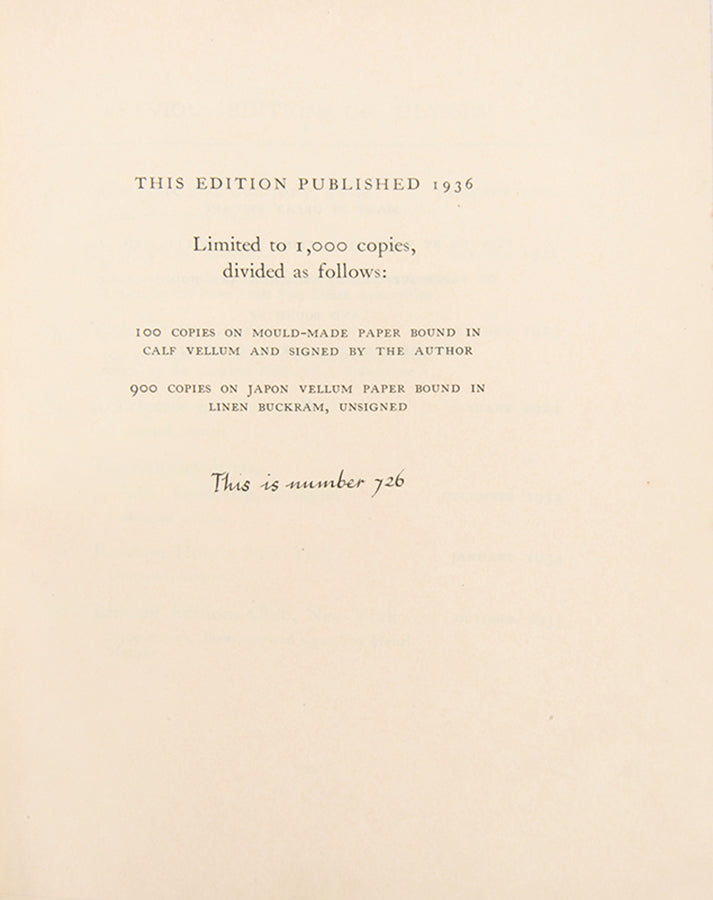 First UK edition of Ulysses by James Joyce, one of 900 copies on Japon vellum.