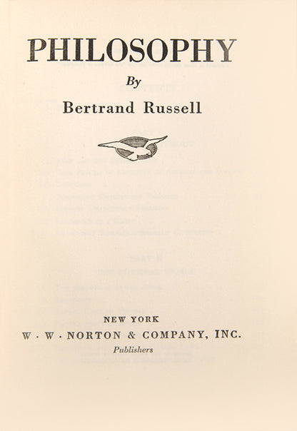Bertrand Russell's popular work, Philosophy, which sets out to explain the nature of philosophical inquiry