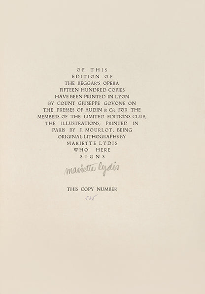 The Beggar's Opera.