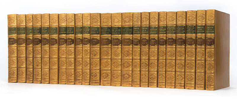 A Complete set of historical works by J. Heneage Jesse, 23 volumes in total comprising 9 works, in a lovely uniform period binding.