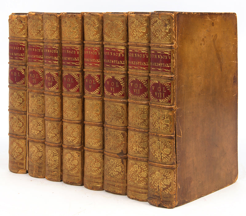 Early Johnson edition of The Plays of William Shakespeare, in a lovely contemporary binding.