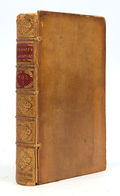 Early Johnson edition of The Plays of William Shakespeare, in a lovely contemporary binding.