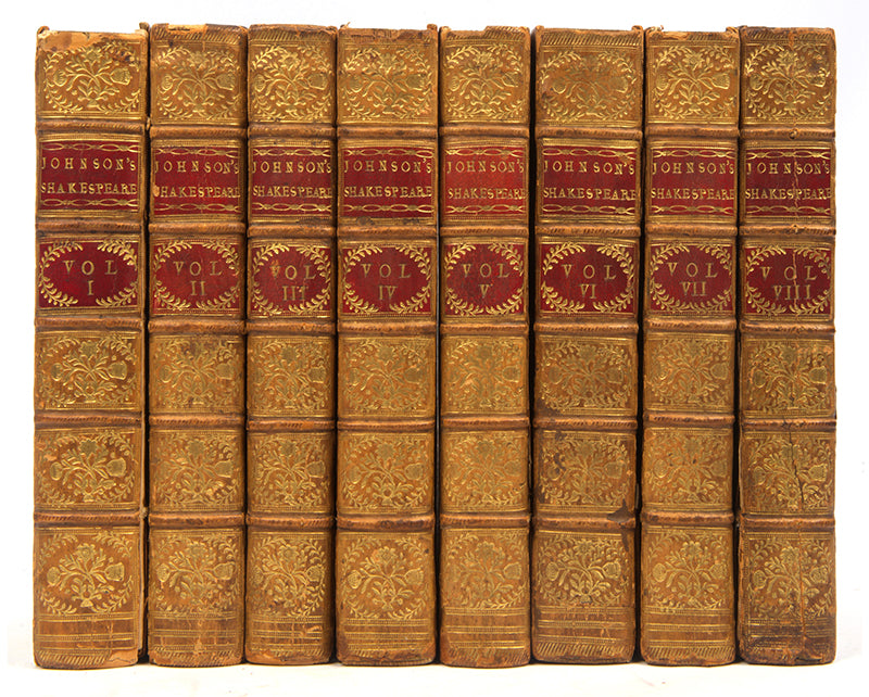 Early Johnson edition of The Plays of William Shakespeare, in a lovely contemporary binding.