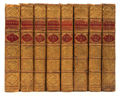 Early Johnson edition of The Plays of William Shakespeare, in a lovely contemporary binding.