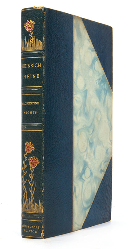 One of 250 copies of the Dusseldorf Edition of The Works of Heinrich Heine, comprising Germany, Romancero, French Affairs, Letters on the French Stage, Pictures of Travel, Florentine Nights, Book of Songs, New Poems, and Shakespeare, Maidens & Women.