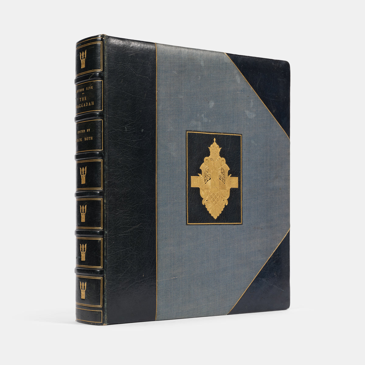 The magnificantly illustrated Haggadah by Arthur Szyk, edited by Cecil Roth, printed on vellum.