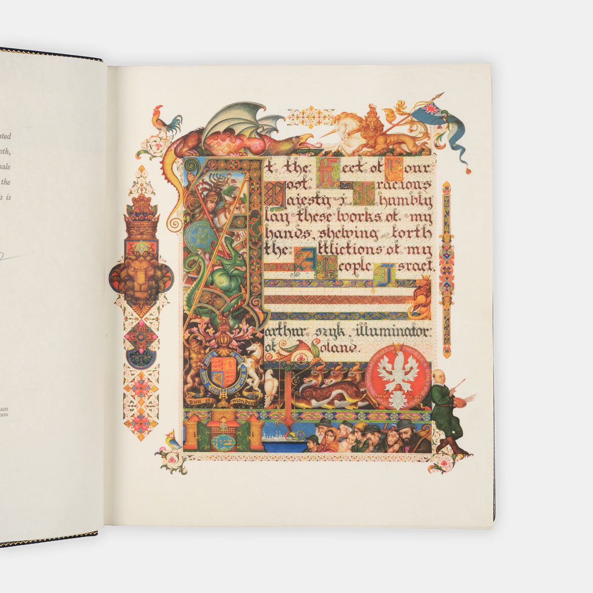 The magnificantly illustrated Haggadah by Arthur Szyk, edited by Cecil Roth, printed on vellum.