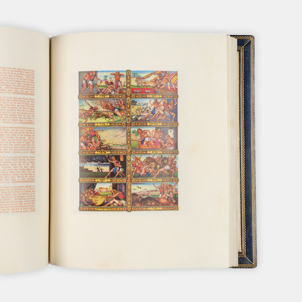 The magnificantly illustrated Haggadah by Arthur Szyk, edited by Cecil Roth, printed on vellum.
