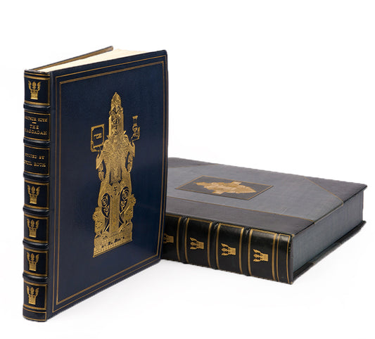 The magnificantly illustrated Haggadah by Arthur Szyk, edited by Cecil Roth, printed on vellum.