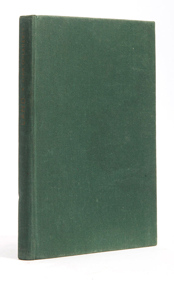 First edition of Land by Liam O'Flaherty, inscribed by the author.