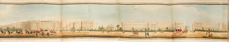 First edition of Richard Morris's Panoramic View Round the Regent's Park, a magnificent hand-coloured panorama.