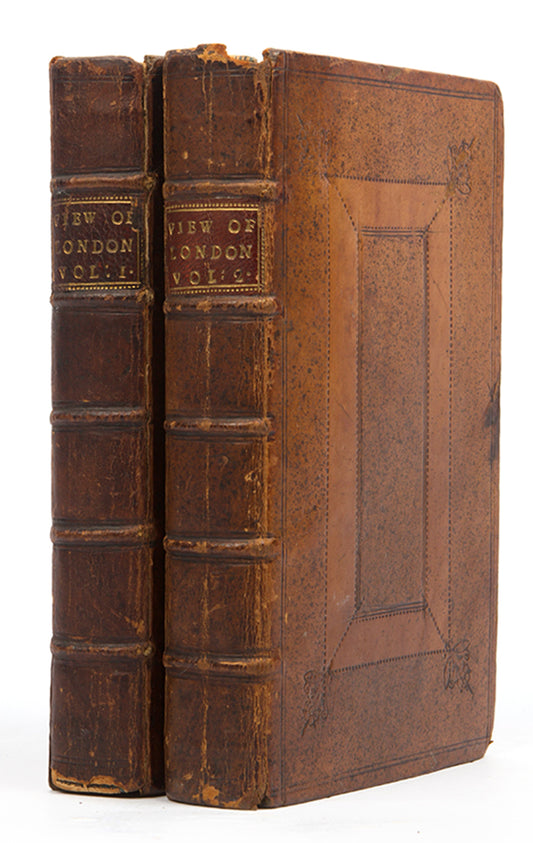 First edition of Edward Hatton's A New View of London, a handsome set with the maps clean and attractive.