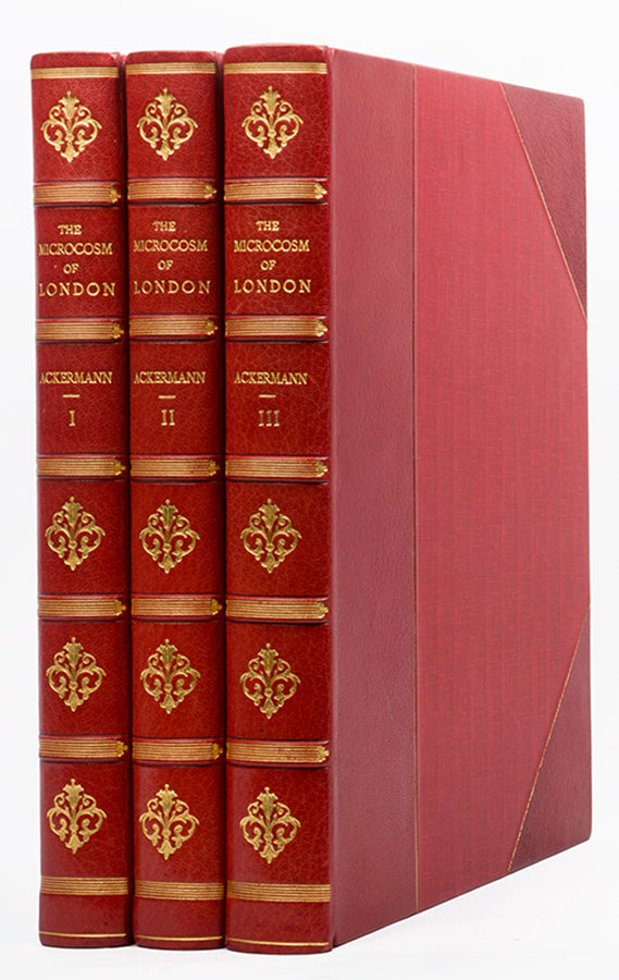 First edition, early issue, of Ackermann's The Microcosm of London, with an autograph letter from Augustus Welby Pugin to Thomas Bury.