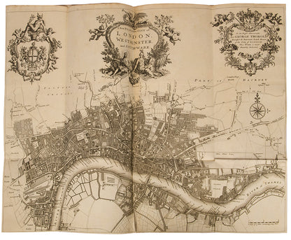 The fifth edition, the first illustrated edition, of Stow's Survey of the Cities of London and Westminster, one of the greatest of all London books.