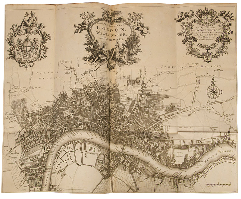 The fifth edition, the first illustrated edition, of Stow's Survey of the Cities of London and Westminster, one of the greatest of all London books.