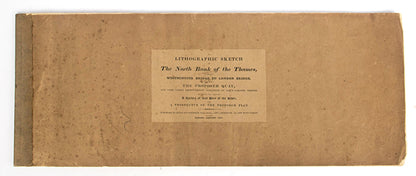 First edition of the hand-coloured issue of Frederick Trench's Lithographic Sketch of the North Bank of the Thames, his proposal for a new Embankment which would eventually see the light of day 40 years later.