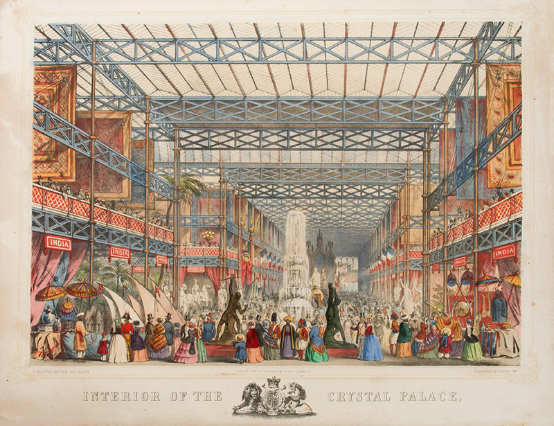 First edition of Phillip Brannon's The Park and the Crystal Palace, a scarce set of unusual views of the Crystal Palace, with an additional hand-coloured lithograph titled 'Interior of the Crystal Palace'.
