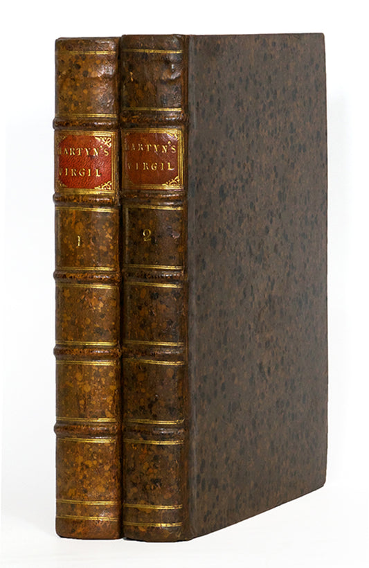 A fine example of early colour printing adorning Martyn's English Latin edition of Virgil's Georgics, bound uniformly with his Bucolics.