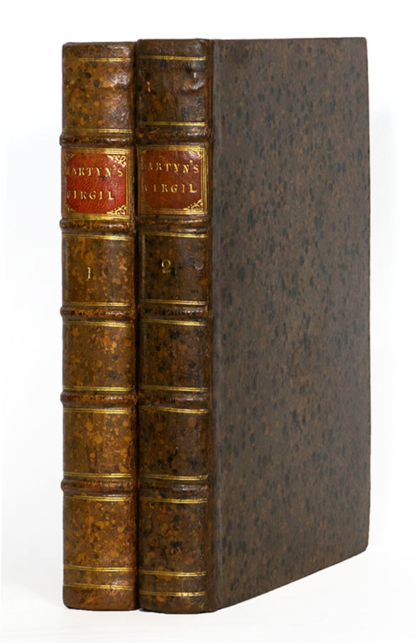 A fine example of early colour printing adorning Martyn's English Latin edition of Virgil's Georgics, bound uniformly with his Bucolics.
