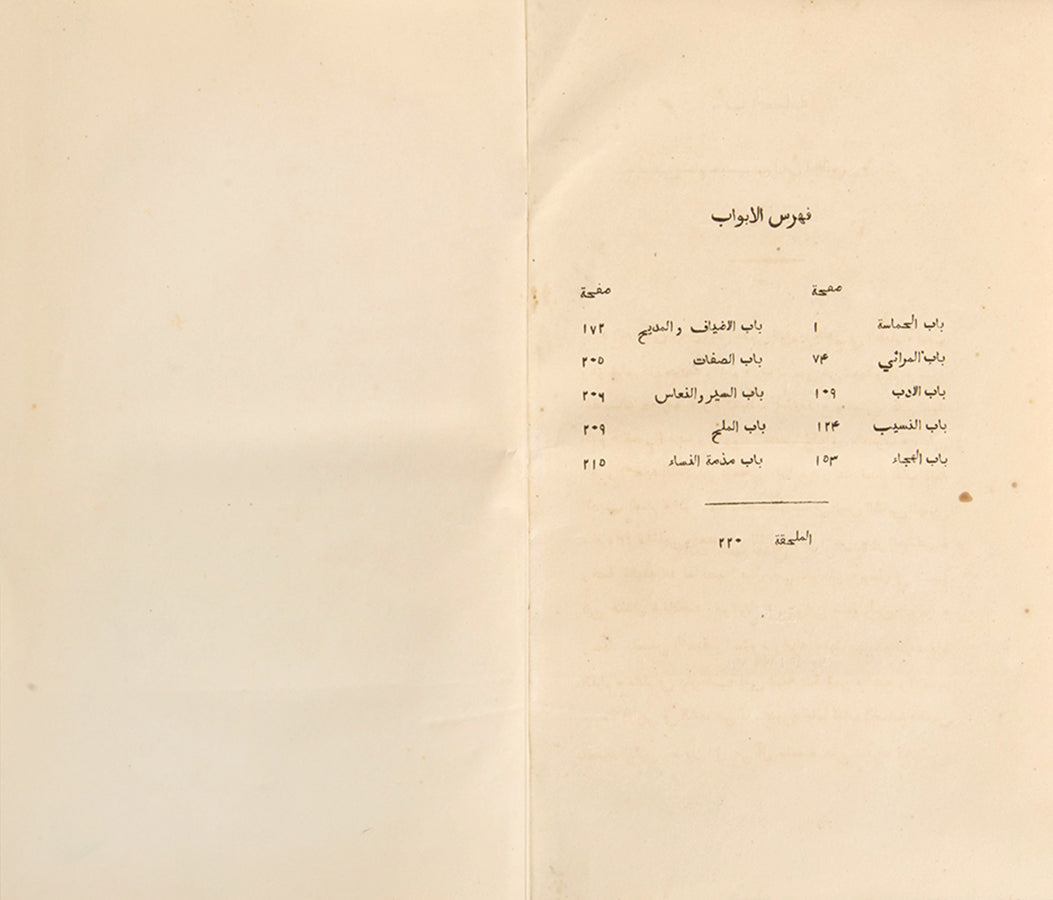 First edition of the poems of Abu Tammam printed in Calcutta in 1856.