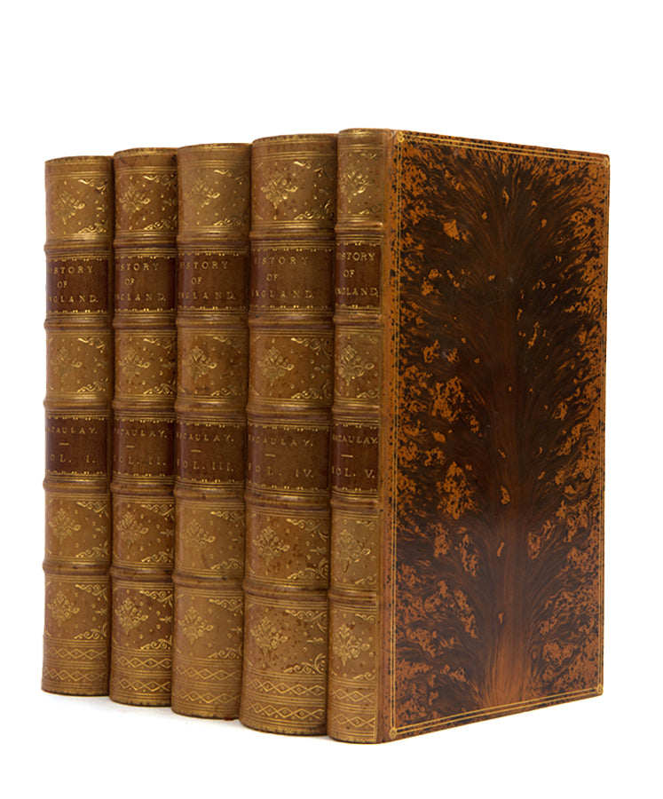 A superb set in full contemporary tree-calf gilt of Macaulay's History of England