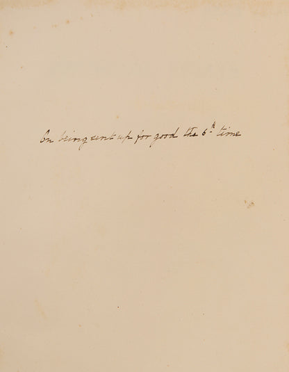 The first edition of this posthumously publihsed collection of essays by J.B. Mozley, Regius Professor of Divinity at the University of Oxford