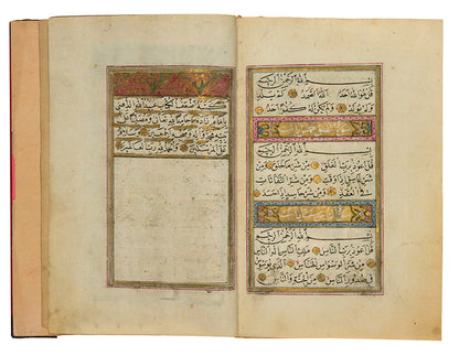 An attractive Ottoman quran copied by Abdullah Zihni in the mid-nineteenth century in ottoman turkey.