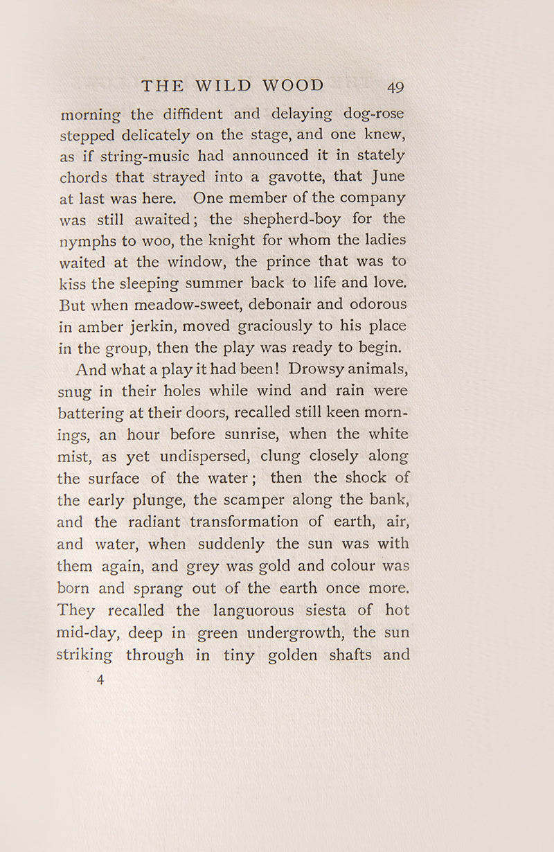 First impression, The Wind in the Willows, Kenneth Grahame, goog copy of a corner stone work of Edwardian literature, a tale steeped in nostalgia and parental love