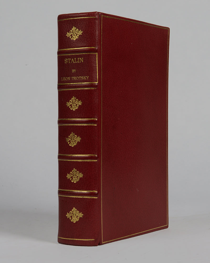 The first UK edition of Leon Trotsky's political biography of Joseph Stalin, bound n full red morocco gilt