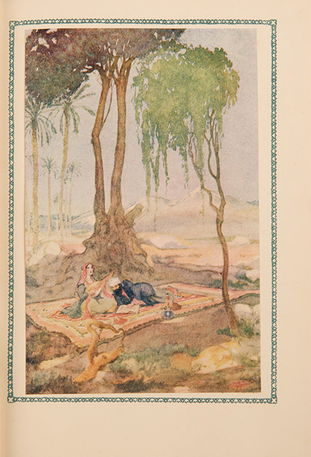 A handsome copy of<em> </em>The Rubàiyàt of Omar Khayyàm, with colour-plate illustrations after the Hungarian artist Willy Pogany in the origianl leather bound binding, 1930