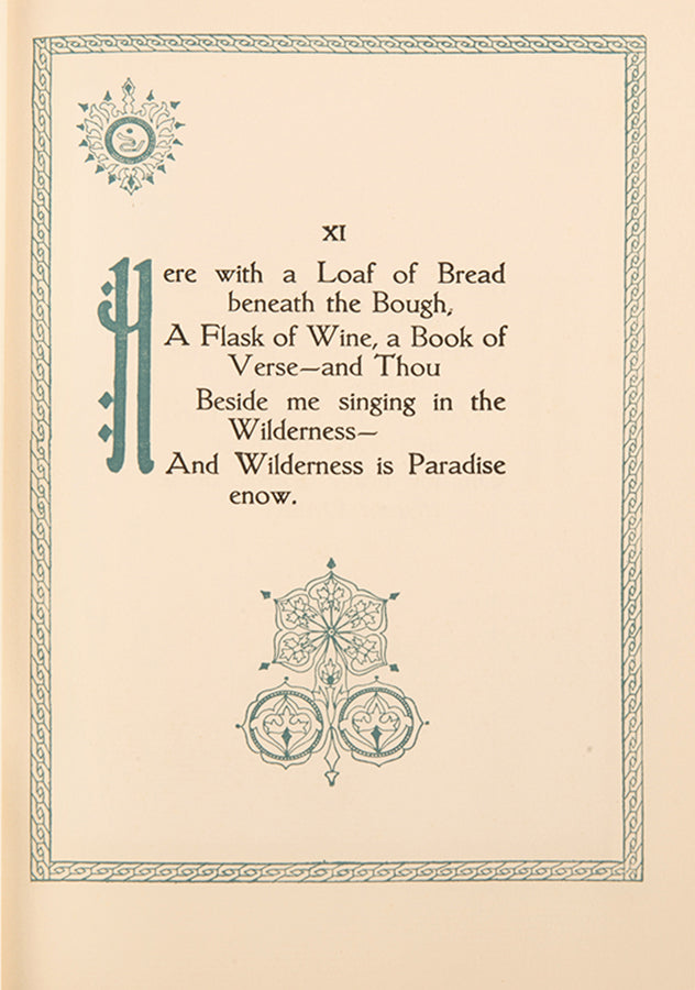A handsome copy of<em> </em>The Rubàiyàt of Omar Khayyàm, with colour-plate illustrations after the Hungarian artist Willy Pogany in the origianl leather bound binding, 1930