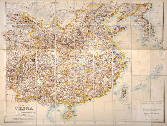 A remarkably fresh and bright copy of this Stanford China Inland Mission map issued the year of the Boxer Rebellion. 