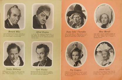 A stunning booklet for the Ealing Studious film of Nicholas Nickleby illustrated by Edward Ardizzone, starring, Stanley Holloway and Sybil Thorndike, 1947