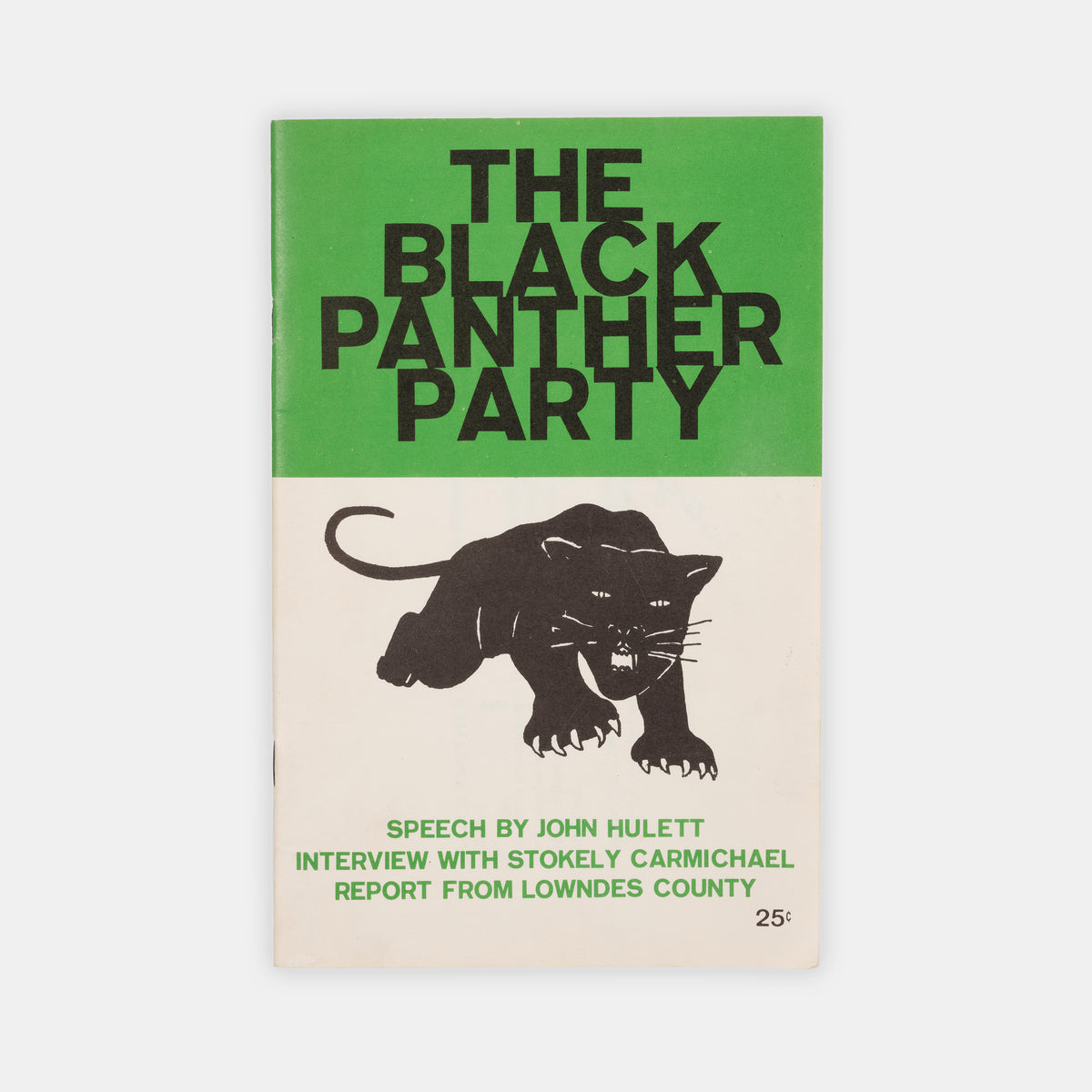 Includes an introduction to the Black Panther Party by Elizabeth Barnes, a speech by John Hulett, a report from Lowndes County by John Benson, and Benson's interview with Stokeley Carmichael.