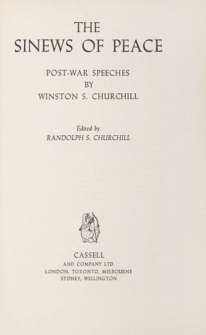 First edition set of Winston Churchill's Post-War Speeches, Comprising over 250 speeches, including Churchill's 'Iron Curtain' speech.