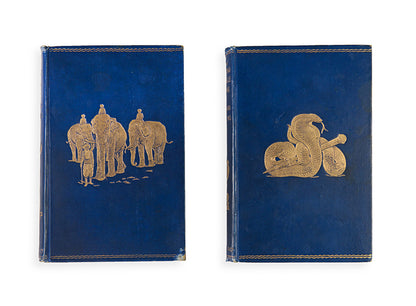 An attractive set of Kipling's. The Jungle Book and The Second Jungle Book, his best known collection of stories, famously made into a film; 2 volumes, <br />