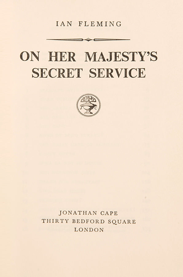 Ian Fleming's second title in the 'Blofeld trilogy', preceded by Thunderball (1961) and concluding with You Only Live Twice (1964), On Her Majesty's Secret Service