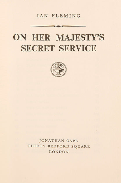 Ian Fleming's second title in the 'Blofeld trilogy', preceded by Thunderball (1961) and concluding with You Only Live Twice (1964), On Her Majesty's Secret Service