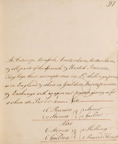 An attractive mathematical workbook made in 1759 emphasising calculations in trade, currency exchange, and farming, likely by Richard Beale Senior of Biddenden, Kent.