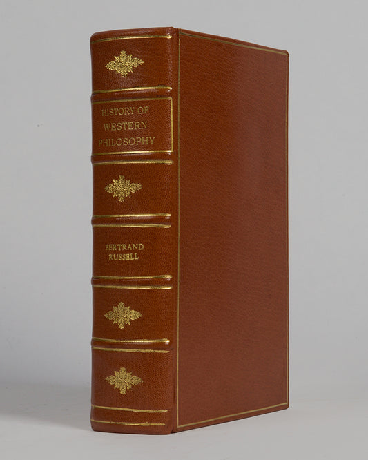 The first edition of Bertrand Russell's History of Western Philosophy, in full brown morocco