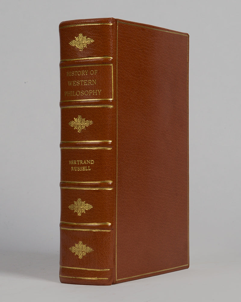 The first edition of Bertrand Russell's History of Western Philosophy, in full brown morocco