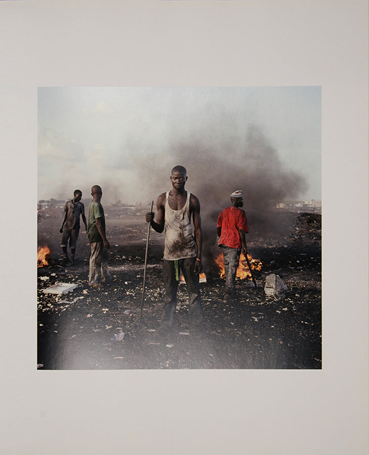 Pieter Hugo took these photographs at an e-waste processing facility in the Ghanaian capital of Accra, where circuits, transistors, capacitors and semiconductors are reduced to their base metals.