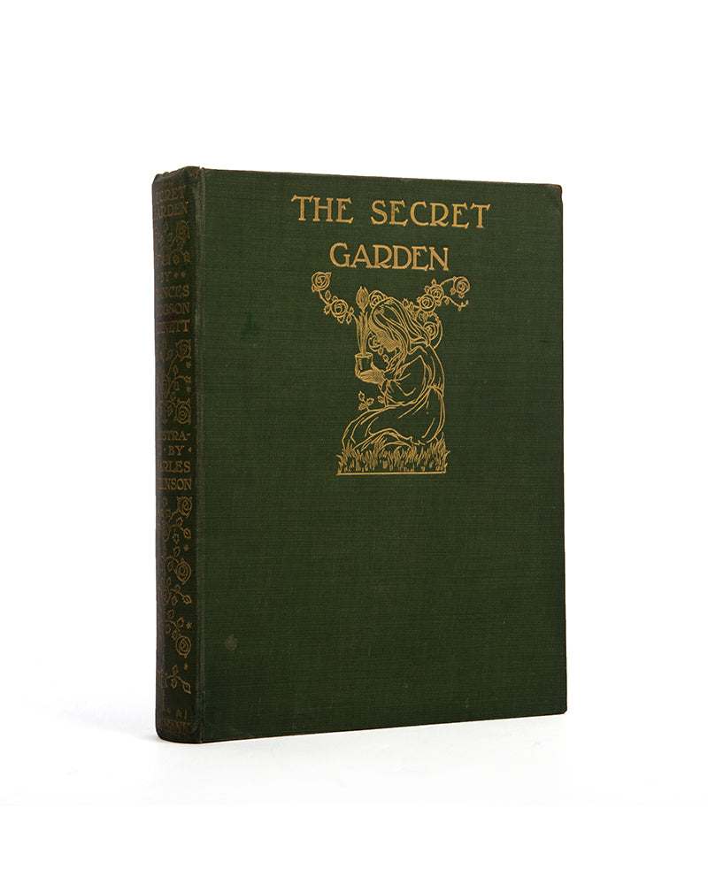 A superior copy of the first UK edition of The Secret Garden by Frances Hodgson Burnett,  a children's classic illustrated by Charles Robinson, 1911