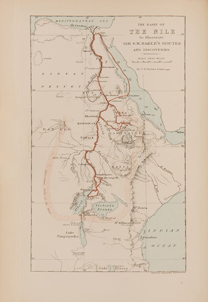 First edition of Samuel Baker's The Nile Tributaries of Abyssinia, his work on the lands of the Nile tributary system designed to complement The Albert Ny'anza.
